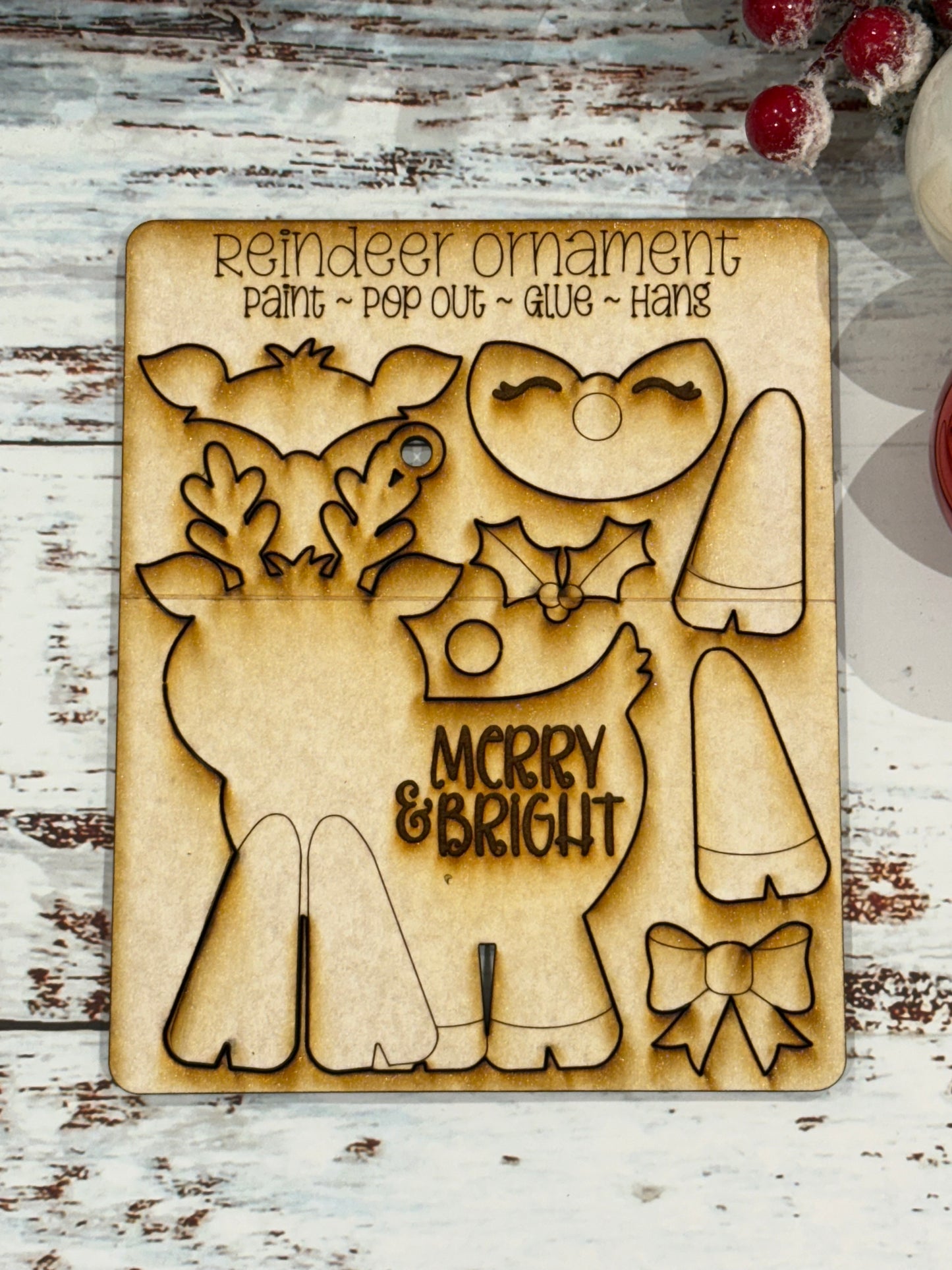 Paint Your Own Merry & Bright Reindeer