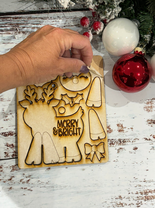 Paint Your Own Merry & Bright Reindeer