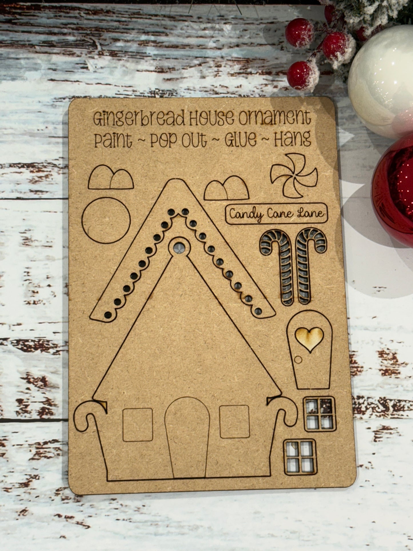 Paint Your Own Gingerbread House Christmas Tree Ornament