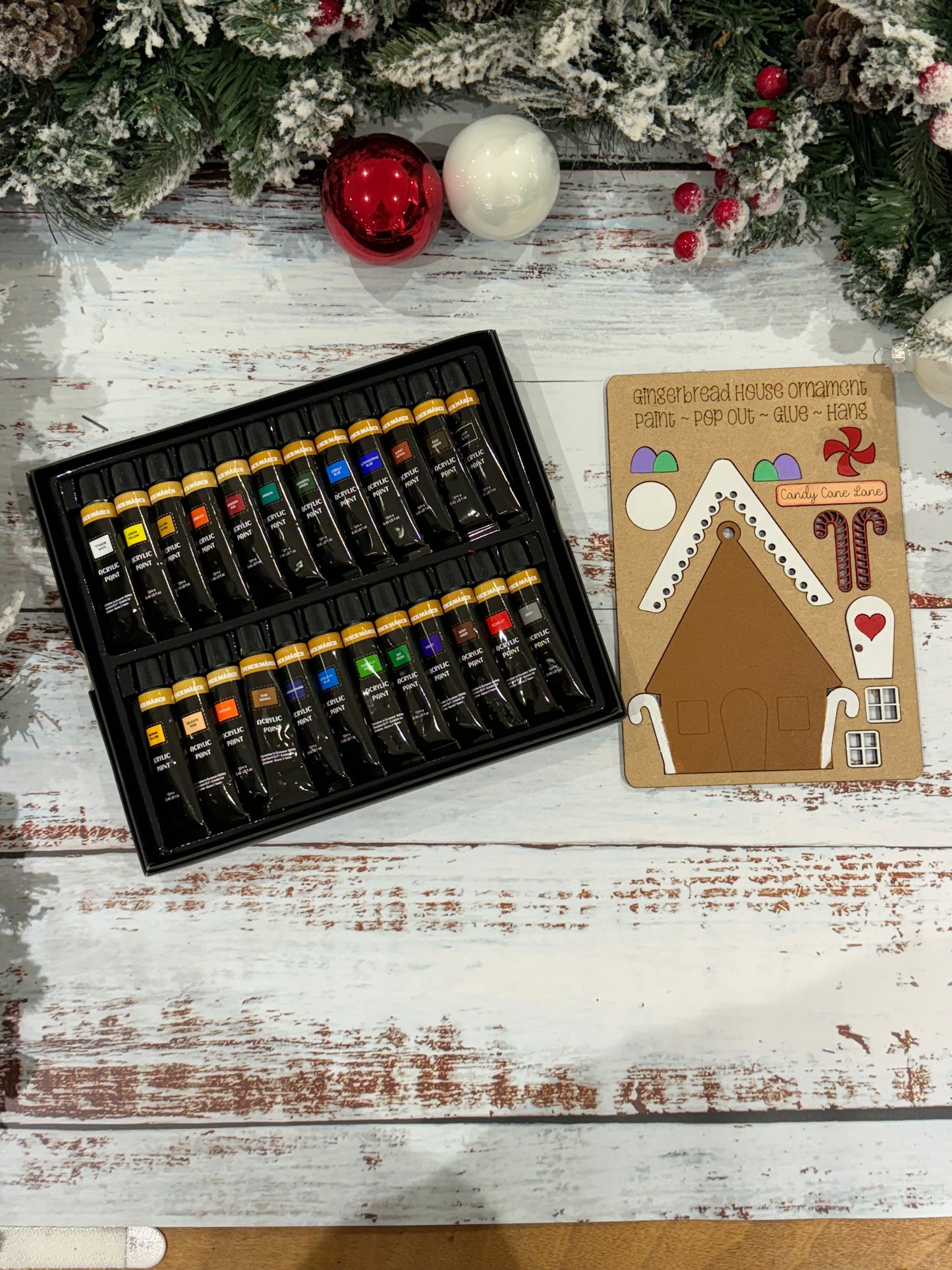Paint Your Own Gingerbread House Christmas Tree Ornament