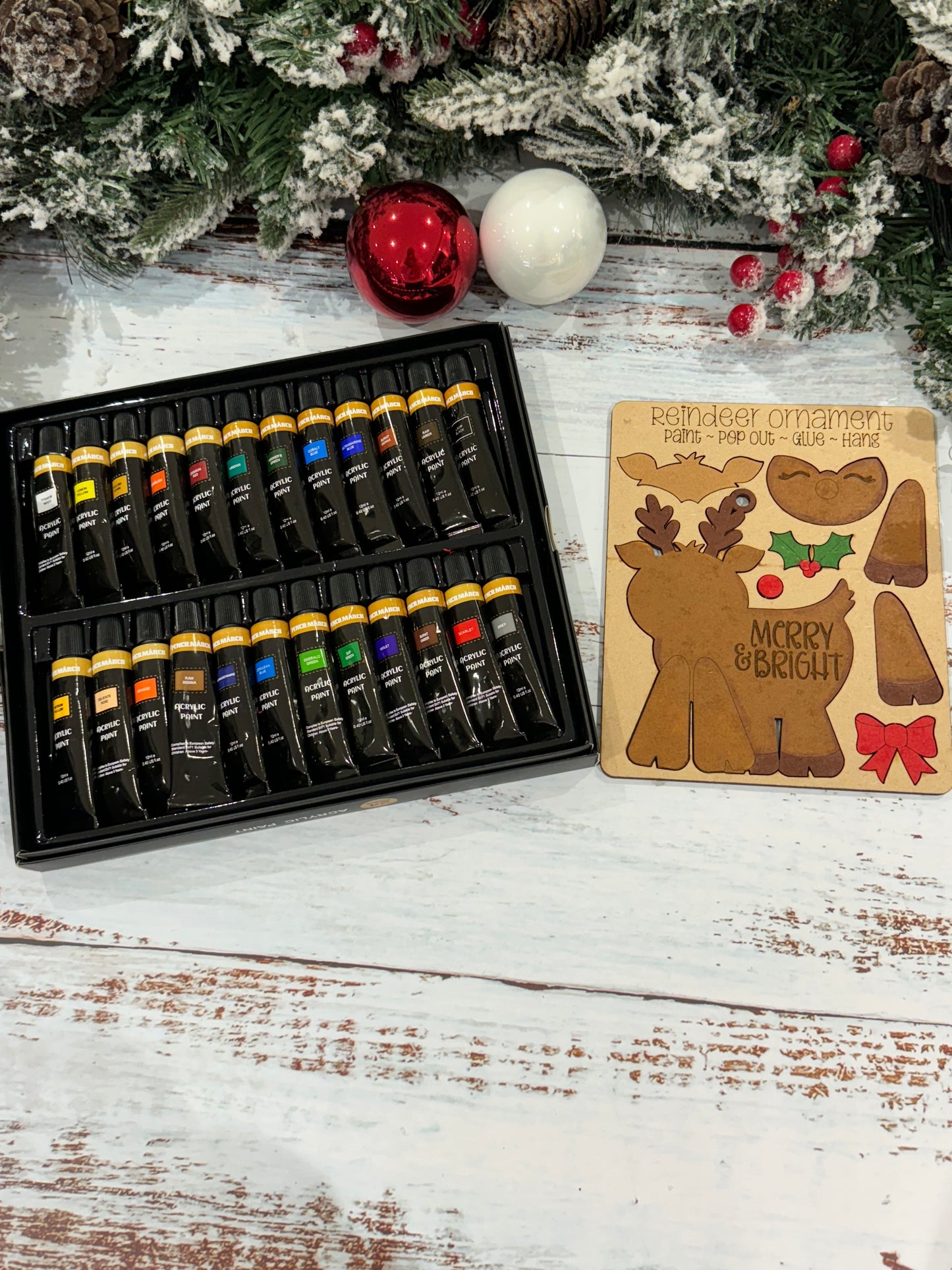 Paint Your Own Merry & Bright Reindeer