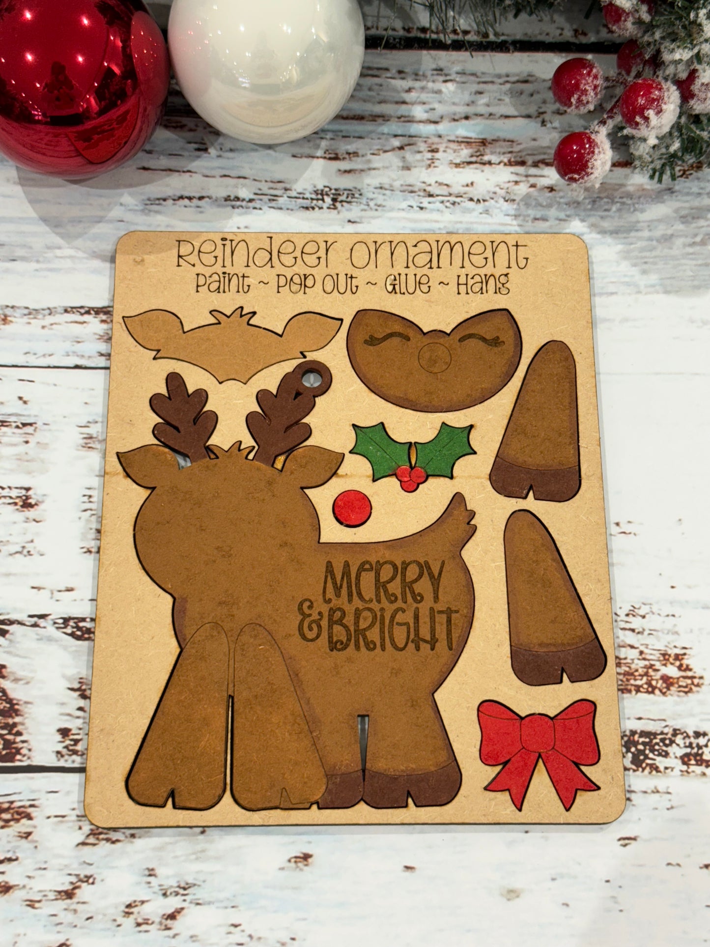 Paint Your Own Merry & Bright Reindeer