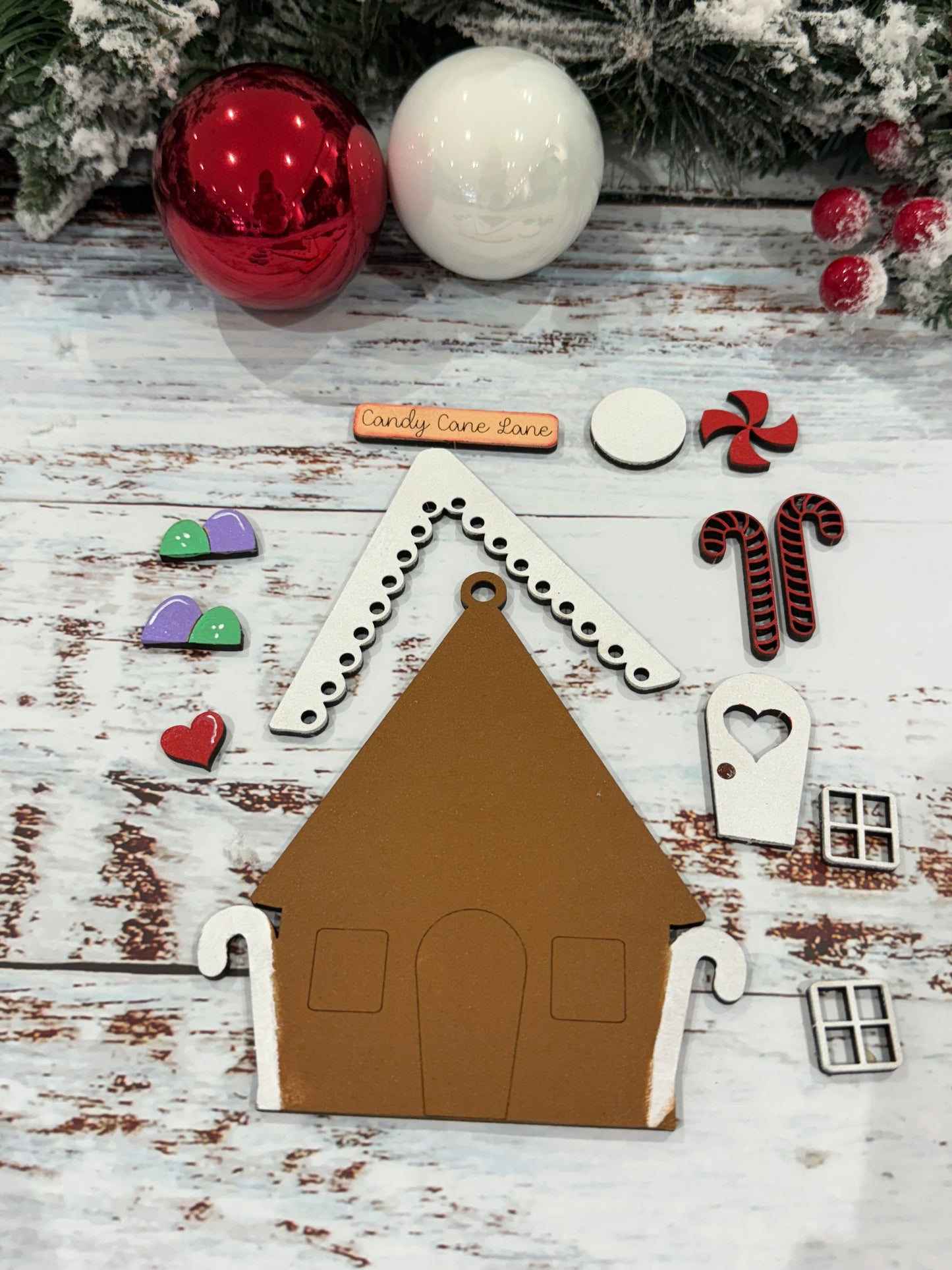 Paint Your Own Gingerbread House Christmas Tree Ornament