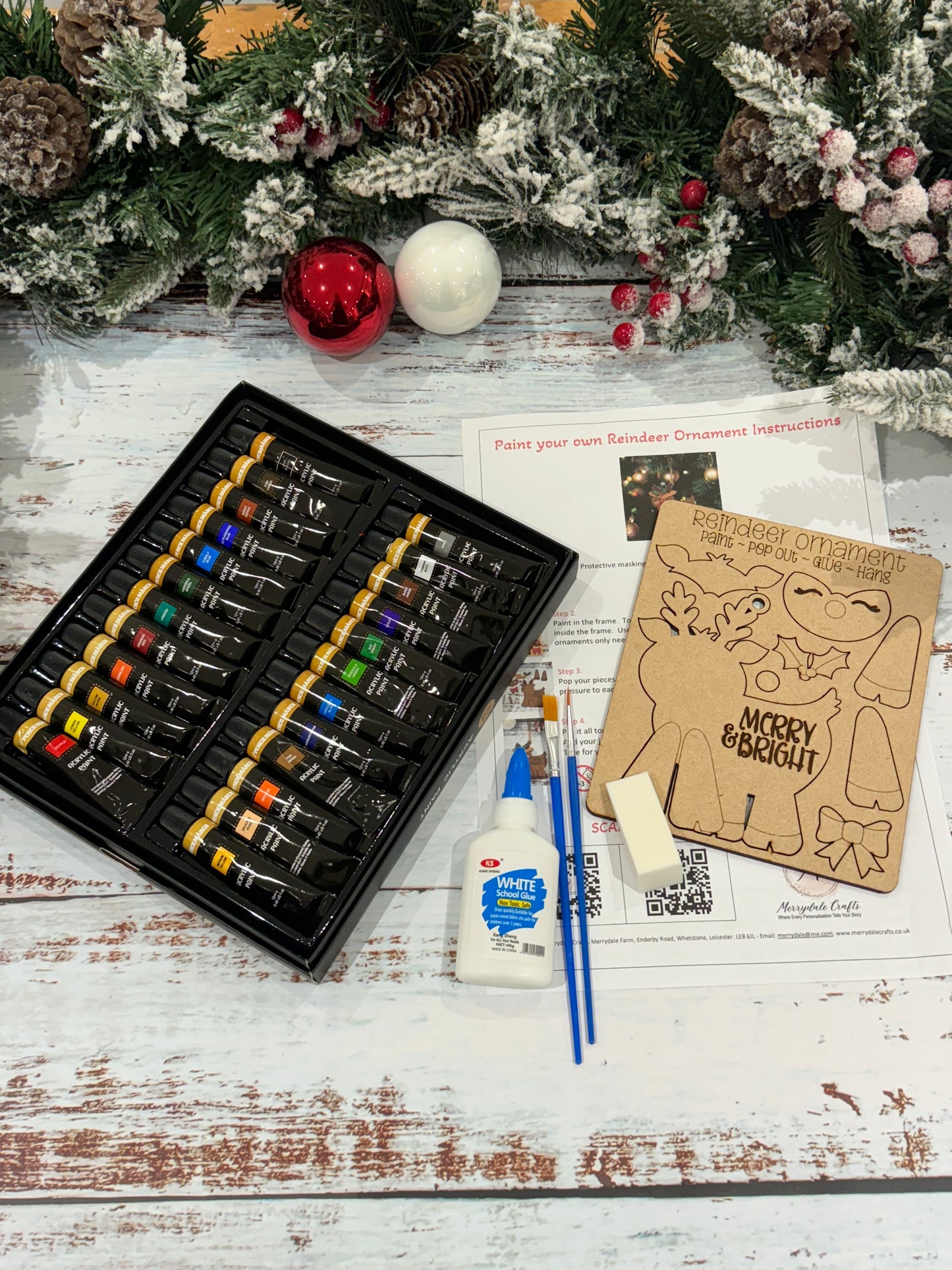 Paint Your Own Merry & Bright Reindeer