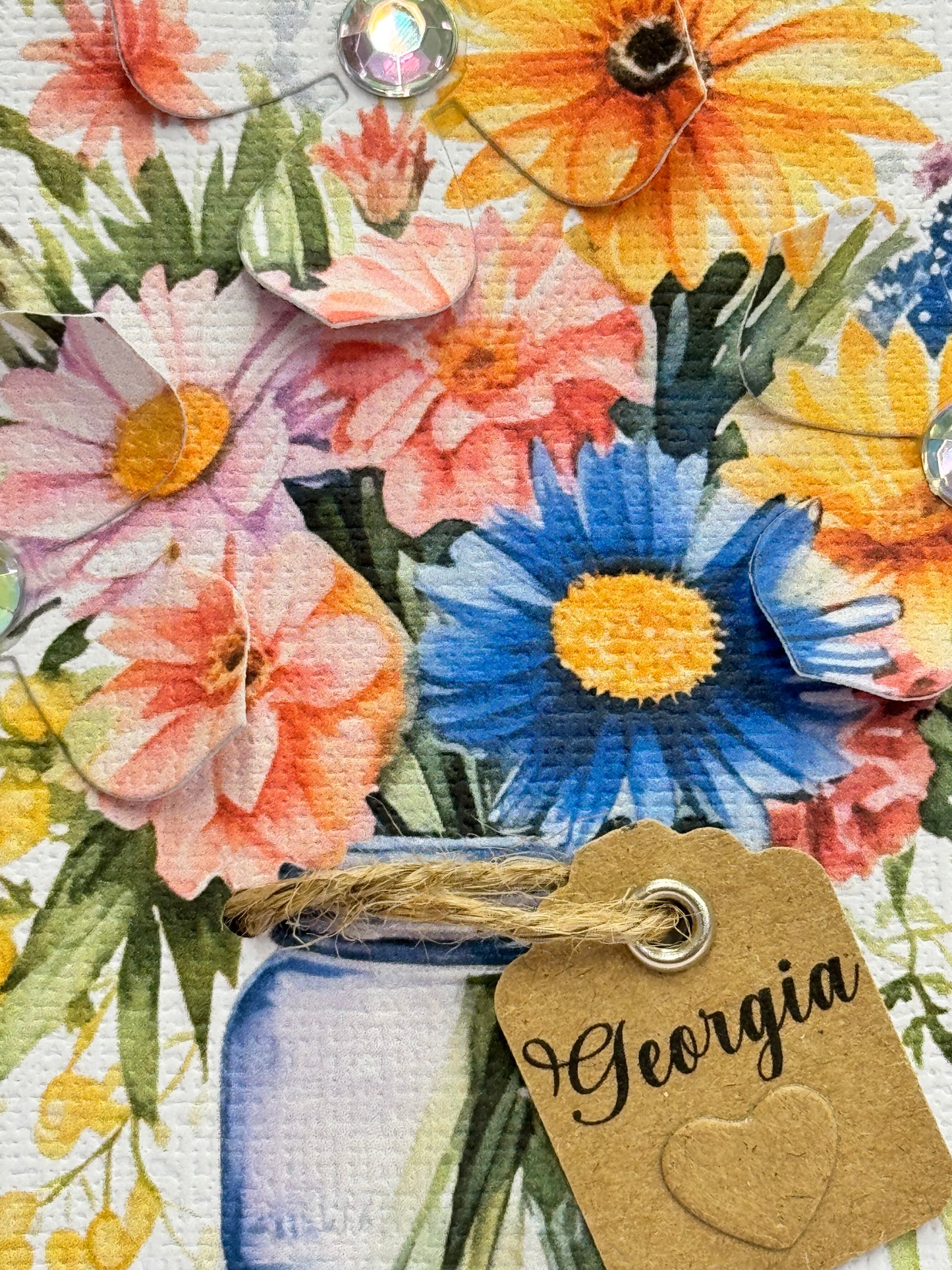 Luxury Bouquet 3D Floral Jar Birthday Card