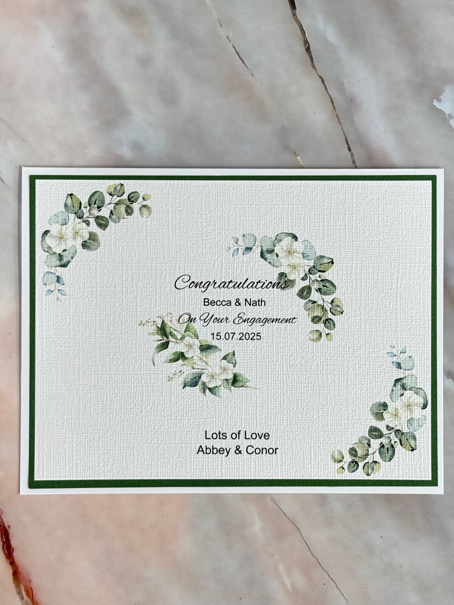 Engagment card with Ceramic Heart Keepsake