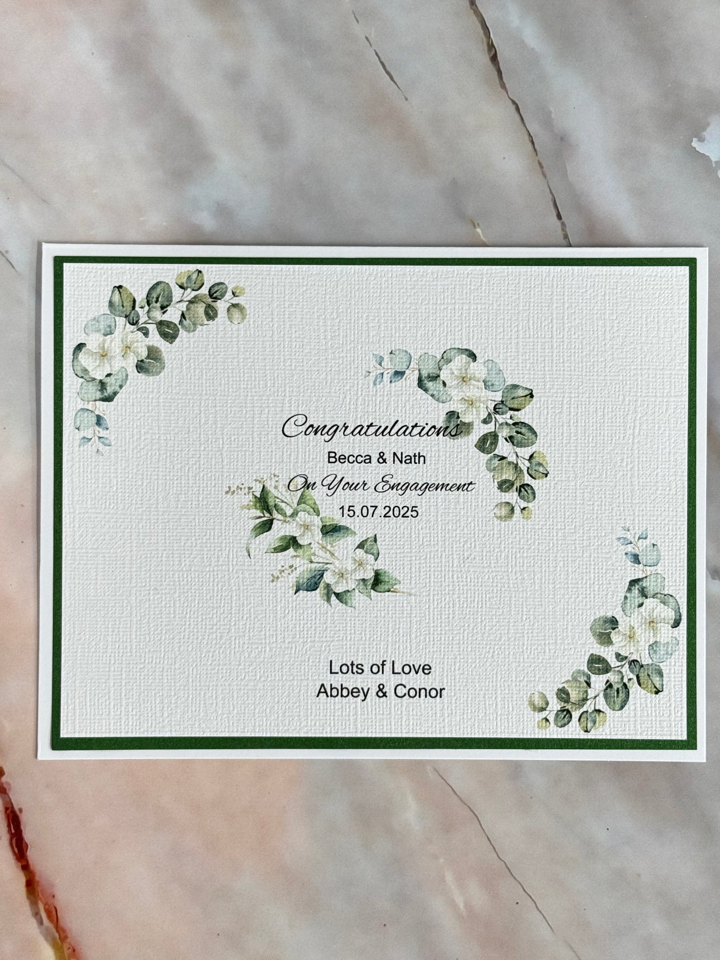Engagment card with Ceramic Heart Keepsake
