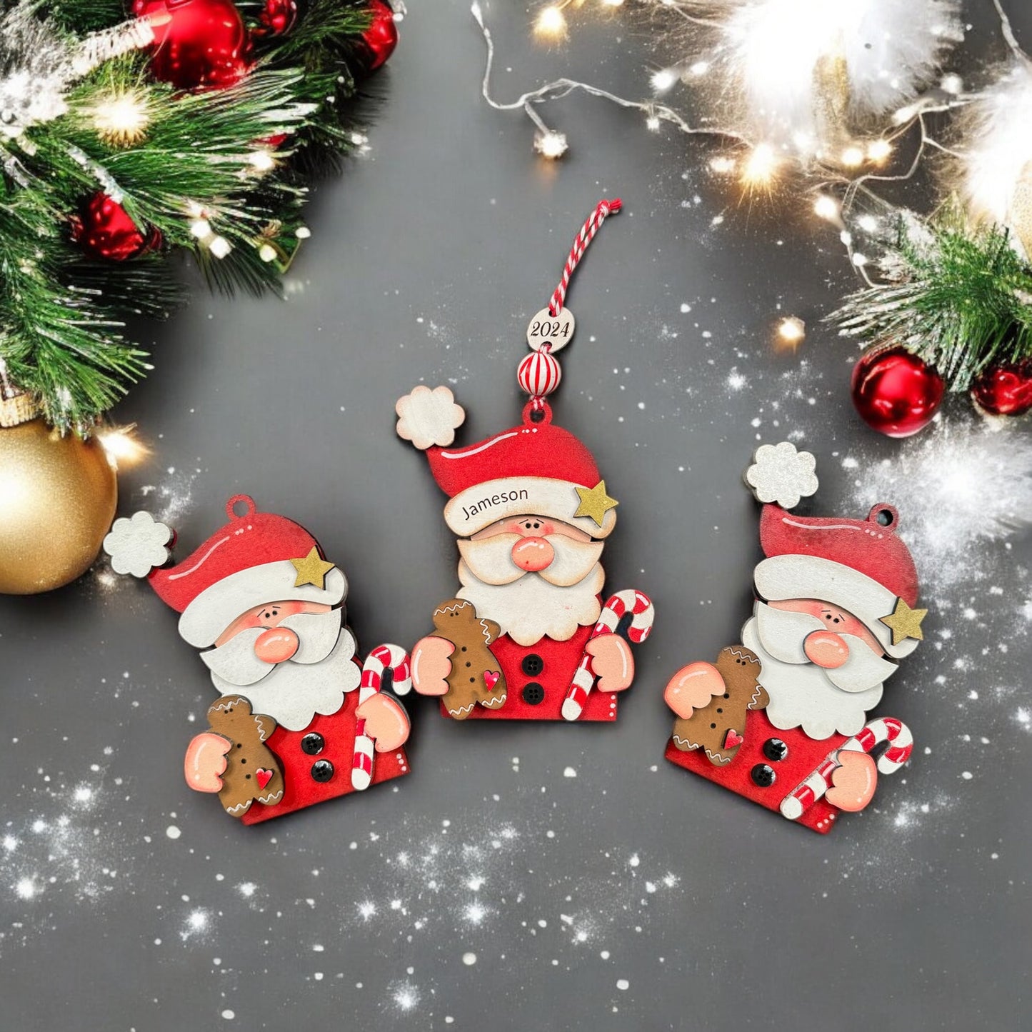 Santa Christmas Tree Ornament
