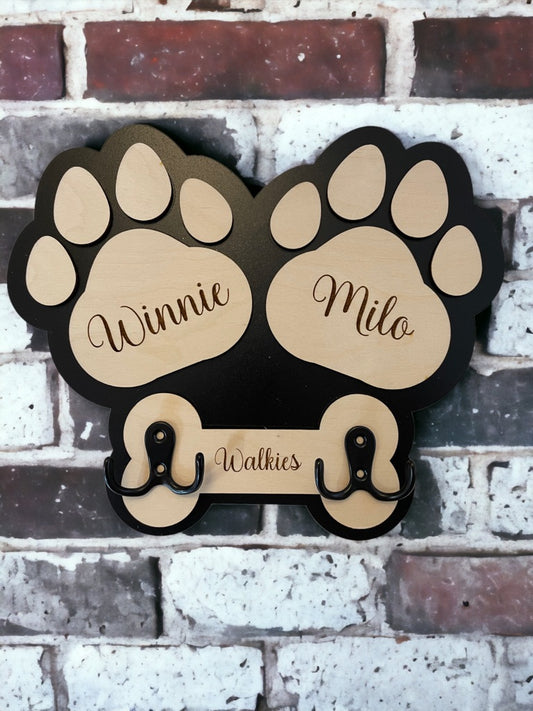 Double Paw Personalised Lead Hook