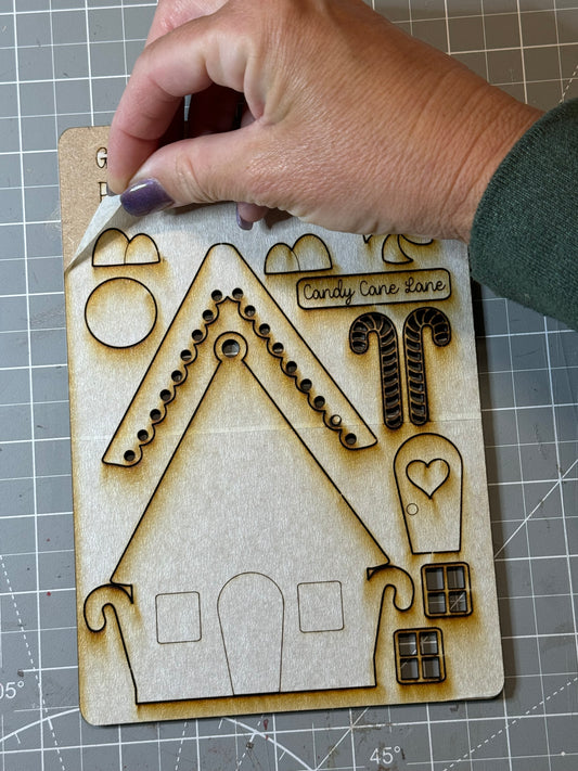 Paint Your Own Gingerbread House Christmas Tree Ornament