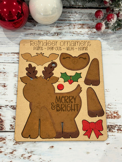 Paint Your Own Merry & Bright Reindeer