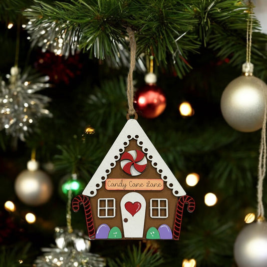 Paint Your Own Gingerbread House Christmas Tree Ornament