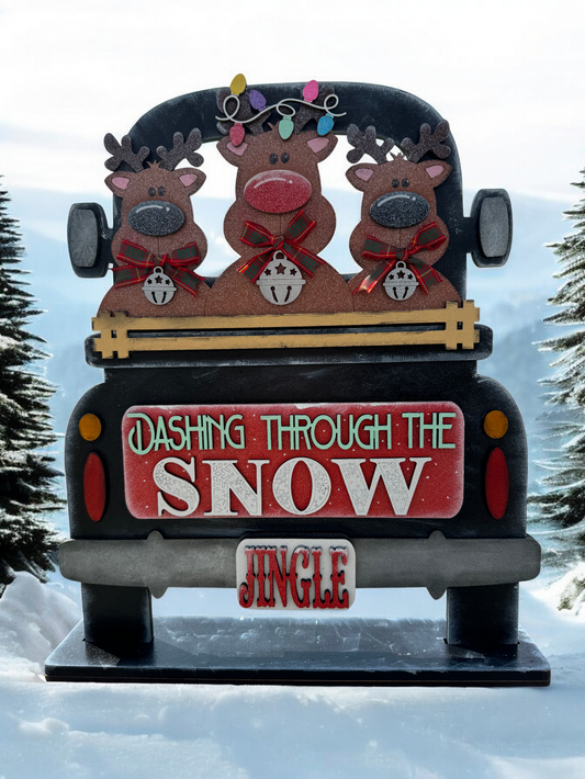 Black Ornamental Holiday Car with Interchangeable inserts