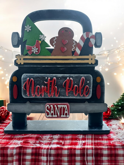 Black Ornamental Holiday Car with Interchangeable inserts