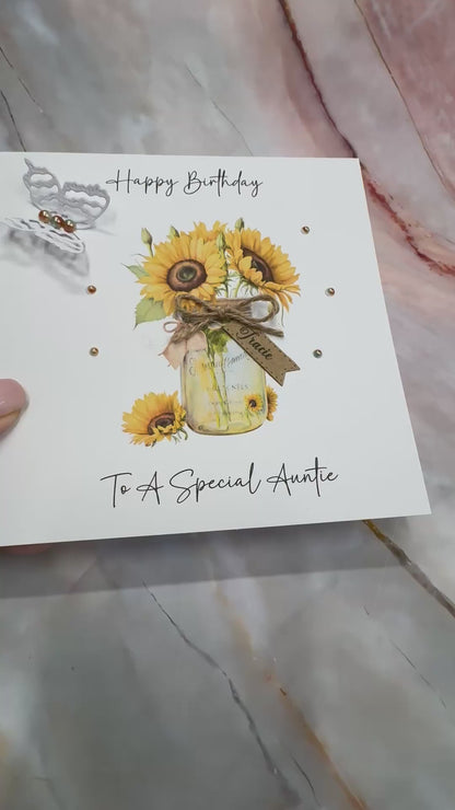 6" Personalised Sunflower Greeting Card